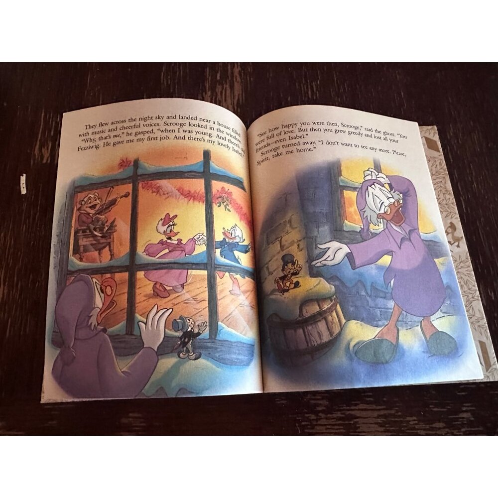 Vintage 1983 Disney Mickeys Christmas Carol Little Golden Book Hardcover Illustr - Picture 9 of 15